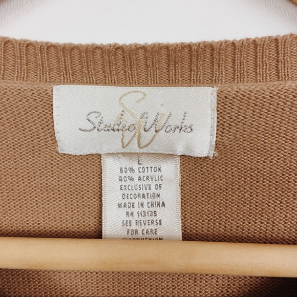 Vintage Studio Works Beige/Tan Cardigan - Picture 6 of 6